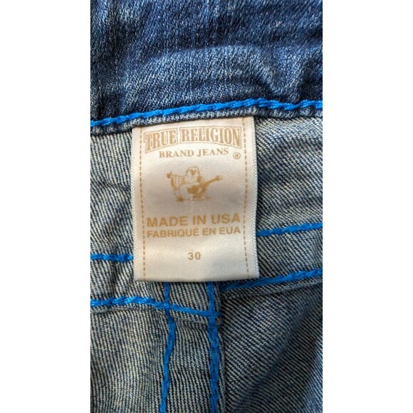 True Religion Boot Cut Medium Blue Made in USA Mens Size 30 - Picture 6 of 6